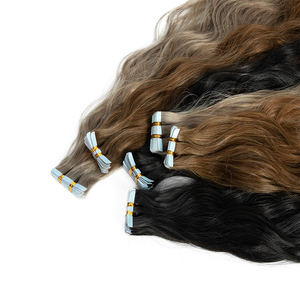 New arrival Chất lượng cao bán buôn băng trong phần mở rộng tóc lớp biểu bì phù hợp nguyên liệu Ấn Độ tự nhiên sóng tóc - Product Image 5