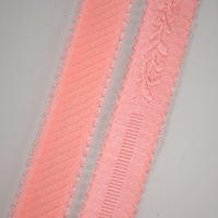 Bande élastique de lingerie en polyamide 18 mm à double bordure picot, couleur personnalisée, jacquard brillant, pour bretelles de soutien-gorge