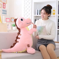 Boneka Dinosaurus Tyrannosaurus Rex Lisa Baru, Mainan Plush Super Lembut Isi Kapas PP, Bantal Besar, Hadiah Anak-Anak