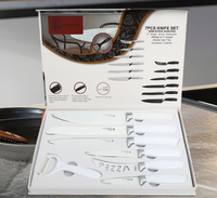 Offre Spéciale ensemble de couteaux de cuisine en acier inoxydable sept pièces manche en maille couteau de chef couteau à fromage coupe-légumes avec boîte-cadeau