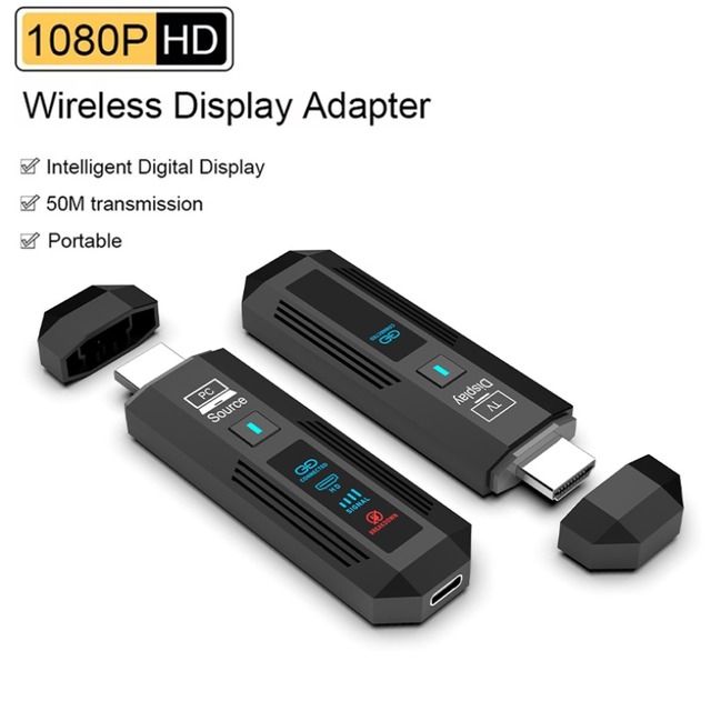 5.8G 50M Wireless for Video Audio Transmitter Receiver Extender 1080P TV Stick Display Dongle Monitor TV Box