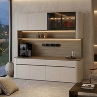 Buffet de salon moderne en verre, console de rangement