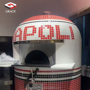 Forno per Pizza da Esterno Stile Italiano a Gas e Legna per <span class=keywords><strong>Pizzeria</strong></span>, Panificio e Ristorante - Ideale per Mais, Noci e Soia - Product Image 5