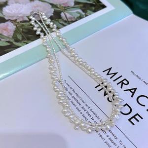 Collier de perles d'eau douce naturelles double couche de haute qualité Wenchi, couche extérieure 2-3 mm, couche intérieure impeccable 5,5-6 mm, boîte cadeau - Product Image 4