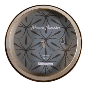 Candela Profumata Maison Illuminare in Contenitore Metallico Dorato, Piccola Candela a Colonna per Arredamento Interno - Product Image 6