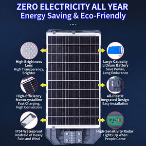 Lámpara Solar LED Integrada para Exteriores con Sensor de Movimiento, Todo en Uno, Resistente al Agua IP65, 600W/800W/1000W, Garantía de 5 Años - Product Image 3