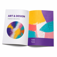 Service d'impression personnalisé pas cher pour catalogues, brochures et flyers A5 de l'entreprise d'impression du Jiangsu, avec reliure plastique et papier fantaisie 300 g/m²