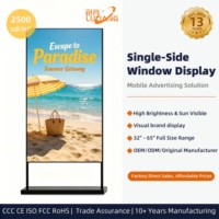 Écran LCD suspendu à haute luminosité, simple face, pour la publicité en vitrine intérieure et la promotion de vente au détail
