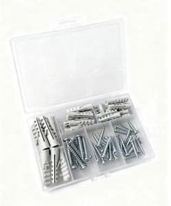 66 pièces Kit d'ancres et goujons de fixation pour cloisons sèches, plaques murales creuses et carreaux, avec goujons en nylon et <span class=keywords><strong>vis</strong></span> à percussion - Product Image 6