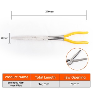 Double Joint Adjustable Long Reach <b>Pliers</b> 340mm 70mm Jaw Automotive Repair DIY OEM Plastisol Coated Soft Grip Plastic Handle - Product Image 5