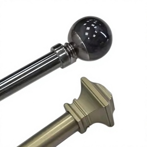 Factory Direct Decorative Curtain Rod Pole Finials Metal <b>Window</b> Drapery Hardware Accessories Wholesale - Product Image 1