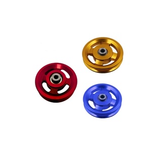 Usine directe 114mm accessoires d'équipement de Fitness roues d'oiseaux poulie de fil d'acier en aluminium avec roulements pour équipement de gymnastique - Product Image 1