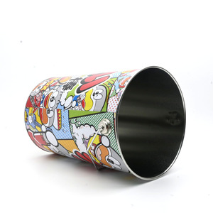 Cartoon Character Design Tinplate Cylinder Can Offset Printing Glossy Surface Food Grade Metal Container - Product Image 5