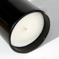 Bougies à parfum Vente en gros Conteneur de 8oz Pot en verre noir Cire de soja Bougies parfumées Emballage de boîte-cadeau de luxe Pot à bougie en verre