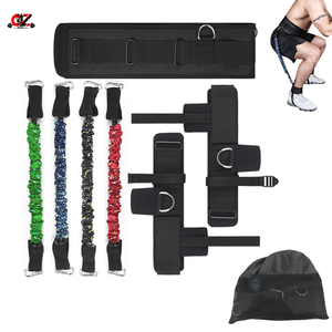 CZFIT Ensemble de Bandes de Résistance pour Entraînement de Vitesse et d'Agilité avec Sangles de <span class=keywords><strong>Cuisse</strong></span> et de Cheville, Bandes de Squat en TPE pour Entraînement de Rebond - Product Image 1