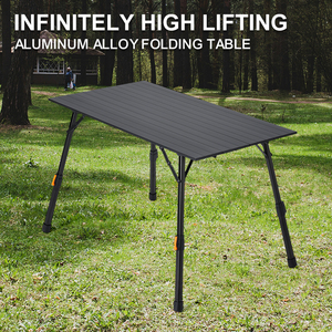 High Quality Aluminum High Load Capacity <b>Adjustable</b> Height <b>Folding</b> Camping <b>Table</b> With Quick Open Design MT007 Aluminum Cam - Product Image 5