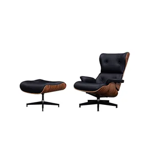 Italian Designer Modern Luxury Leather Chaise Lounge Chairs