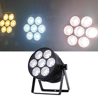Projecteur LED Par Can professionnel pour scène DJ, 350W, 7 yeux COB, DMX512, IP33, RGBW/UV, en alliage d'aluminium