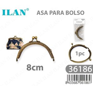 Chiusura per borsa Ilan 8cm con telaio in metallo per manico borsa 36186 - Product Image 3