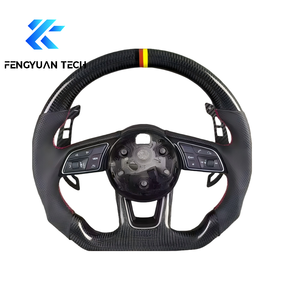 Volant de voiture en fibre de carbone forgée pour <span class=keywords><strong>Audi</strong></span> A3 A4 A5 A6 B7 B8 B9 C7 A7 <span class=keywords><strong>Q3</strong></span> C8 Q5L R8 S3 S4 S5 S8 SQ TT RS <span class=keywords><strong>s</strong></span> <span class=keywords><strong>Line</strong></span> - Product Image 2