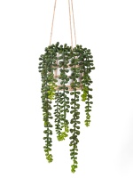 Plante artificielle suspendue en pot en céramique avec guirlande de perles Oh Arts, plantes vertes artificielles de simulation pour la décoration intérieure (vente en gros)