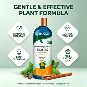 Shampoo anti-puces, tiques et <span class=keywords><strong>poux</strong></span> pour chiens, formule végétale efficace, 200-500 ml - Product Image 2