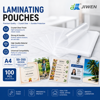 JIWEN Film de plastification A4 brillant de haute qualité 100mic 125mic 175mic 250mic Feuilles de plastification écologiques transparentes thermiques