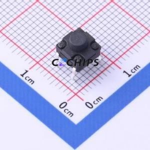 TS-KG10G-BB55F Tactile Switch Through hole Component (THT) Switch Single Pole Single Throw Round Button 2.5N Through Hole - Product Image 1
