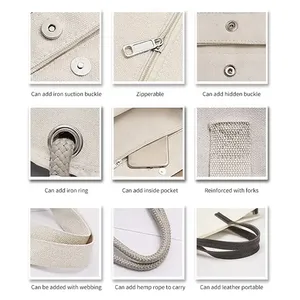 ถุงช้อปปิ้งผ้าฝ้ายออร์แกนิคแบบนำกลับมาใช้ใหม่ได้ ดีไซน์ครีมมี่รักษ์โลก พร้อมโลโก้ส่วนตัว - Product Image 5