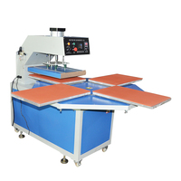 Mesin press panas termal printer linen 4 meja putar multifungsi kecepatan tinggi untuk kain tekstil katun sublimasi