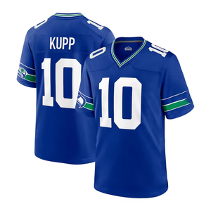 Heren 14 Sam Darnold 11 Jaxon Smith-Njigba 9 Walker III 10 Cooper Kupp Groothandel Goedkoop Topkwaliteit Gestikte American Football Jersey - Product Image 4
