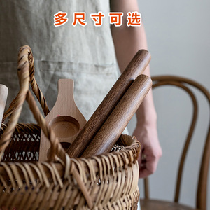 Rouleau à pâtisserie en bois en forme d'aile de poulet 40x3,2 cm, antiadhésif, pour la pâtisserie et l'utilisation en cuisine - Product Image 3