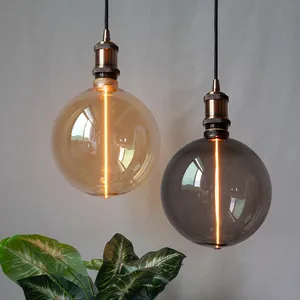 Vendita calda senza sfarfallio illuminazione decorativa 220-240v lampadina E27 Vintage ambra fumo lampadine a filamento