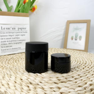 Bocal en verre clair, noir, blanc, contenant concentré avec couvercle CR - Product Image 6