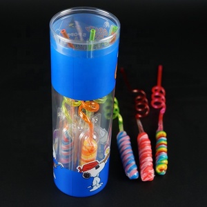 Scatola Cilindrica in Plastica Trasparente Personalizzata Tubi Rotondi in PET PVC PP per Confezionamento <span class=keywords><strong>Caramelle</strong></span> Materiali Riciclati per Alimenti e Zucchero - Product Image 5