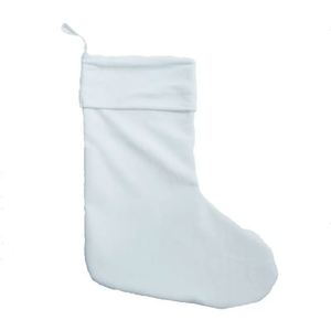 Chaussettes blanches courtes en peluche vierges pour sublimation, chaussettes de Noël - Product Image 1