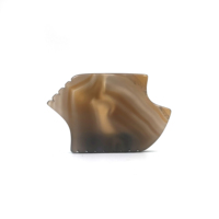 Outil de massage facial en agate grise naturelle unique en son genre, grattoir de massage des méridiens corporels pour le bien-être