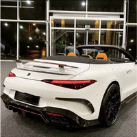Kit carrosserie en fibre de carbone sèche pour Mercedes AMG SL63, améliorations SL63 style Keyv : lèvre avant, jupes latérales, diffuseur, spoiler et capot