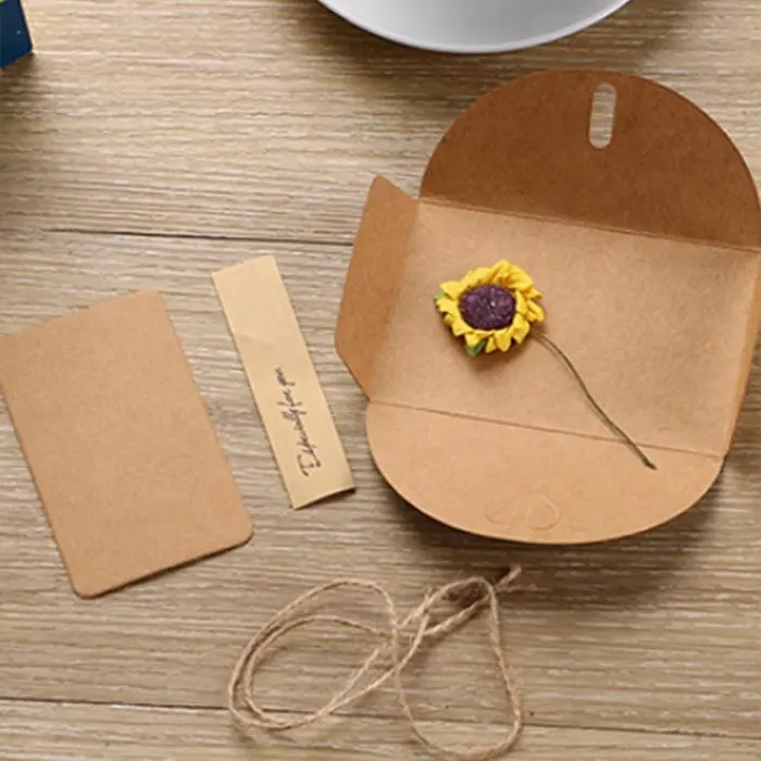 Эксклюзивные коричневые бумажные поздравительные открытки «сделай сам» с конвертом для вечеринки, свадьбы, бизнеса, дня рождения