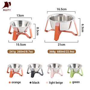 Meilleure Vente : Gamelle Empilable Durable pour Animaux de Compagnie en Acier Inoxydable de Qualité Alimentaire avec Support Antidérapant et Conception de Protection du Cou - Product Image 6