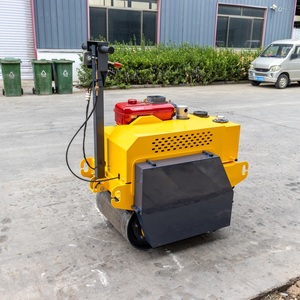 Rodillo Vibratorio de Doble Tambor a Gasolina, Compactador Manual Pequeño para Carreteras - Product Image 4