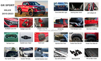 Protector de Umbral de Puerta Lateral para Hilux Revo Rogue Rocco 2016-2023 GR, Barra Protectora de ABS con Superficie de Aluminio