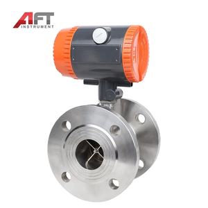 Flowmeter Turbin Cairan Kimia Inline 4-20mA Pulsa Stainless Steel Layar LCD Industri IP65 Smart Bersertifikasi Ce Exd - Product Image 4