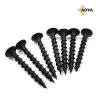Vis auto-perforante noire pour plaque de plâtre phosphatée, vis pour cloisons sèches pour la construction, vente en gros