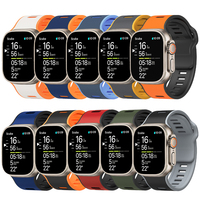 Bracelet en silicone sport pour Apple Watch Ultra 3/2/1 49 mm, bracelet intelligent pour iWatch 11 10 9 8 7 SE 3 46 mm 45 mm 44 mm 42 mm