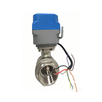 Vanne à boisseau sphérique électrique modulante DN8-DN50 en acier inoxydable 316L, filetage femelle, motorisée, pour eau, huile et gaz