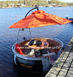 <span class=keywords><strong>Restaurante</strong></span> Flotante en Forma de Barco con Luces LED y Sombrilla, Barco Tipo Donut con Motor de Gasolina para 10 Personas - Product Image 6