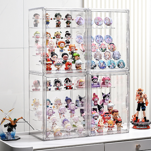 Support de présentation carré personnalisable pour boîte mystère, vitrine transparente anti-poussière pour figurines, blocs de construction et poupées - Product Image 1