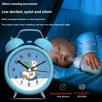 Horloges de table électroniques intelligentes puissantes pour étudiants et enfants, affichage numérique, anneau métallique, fonction snooze, design moderne