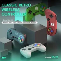 Control de Juego Inalámbrico Data Frog PC07 de Estilo Clásico, Receptor Dual, Gamepad Retro para Windows/Mac/Linux, Android TV, Juegos de Arcade